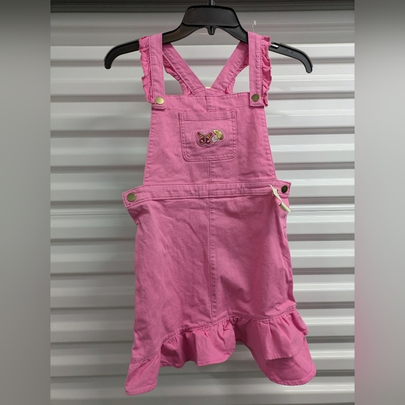 365kids Adorable Pink Kids Overall Dress Size 10 - Picture 2 of 7